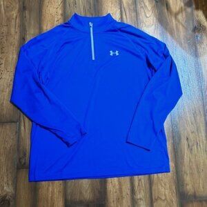 UnderArmour men's blue 1/4 zip - size large